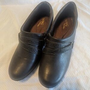 Easy Spirit Brown  Ankle Booties with Textured Strap